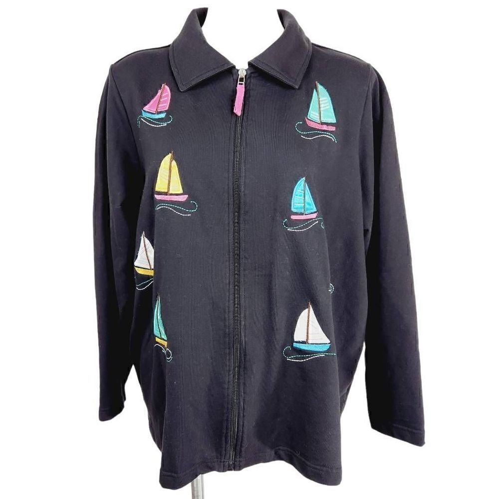 Breckenridge woman sailboat jacket black Size 2xl‎